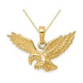 thumbnail image 1 of 14K Yellow Gold Solid Polished Eagle Pendant, 1 of 4