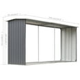 thumbnail image 2 of VidaXLFirewood Rack Sloping Roof Design Rustic Galvanized Steel Log Storage Shed, 2 of 26