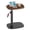 Walnut Brown and Ink Blac, variant on VASAGLE Couch Table, C-Shaped Sofa Side End Table, Bedside Table, Adjustable Height, for Small Spaces, 11.8 x 15.7 x 27.2 Inches, Ink Black