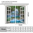 thumbnail image 2 of Forest Curtains,Nature Forest Waterfalls Landscape Rustic Country Farmhouse Style Rod Pocket Soundproof Window Curtains for Bedroom Living Room 2 Panel 84x84 Inch, 2 of 6
