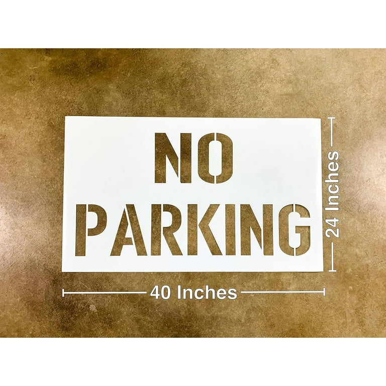 8 Inch Large Parking Lot Stencils, 10 MIL Thick Reusable Mylar, Big  Letter Stencils, No Parking Stencils For Parking Lot