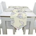 thumbnail image 4 of Coolnut Table Runner 13"x90", Dogs On Beige Back Washable Table Cloth Runner for Holiday Home Wedding Table Top Decoration, 4 of 5