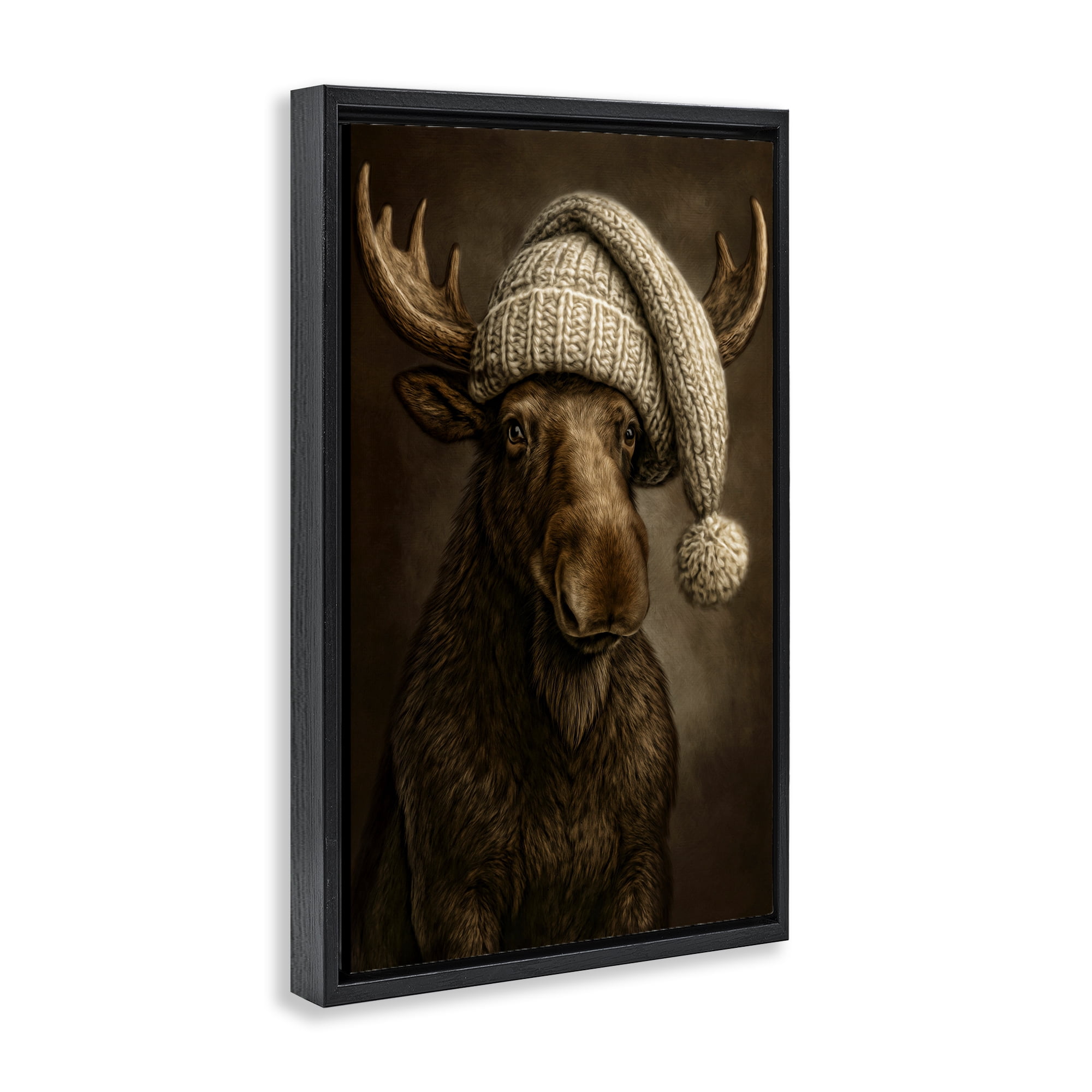 Stupell Industries Northwood Gentle Giant Black Framed Floater Canvas Wall Art, design by Kelley Parker
