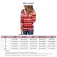 thumbnail image 5 of Sudadera navideña con cuello en V para mujer, sudadera holgada informal de moda para otoño e invierno, sudadera con capucha a cuadros de manga larga para mujer, Tops rojo XL, 5 of 6