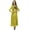 Lime Green, variant on Bimba Designer Women's Cowl Maxi Lime Green Dress With Printed Tassel Scarf - 6