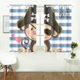 thumbnail image 3 of MKHERT Cute Cartoon Monkey Window Curtains Kitchen Curtain Room Bedroom Drapes Curtains 26x39 inch, 2 Piece, 3 of 3