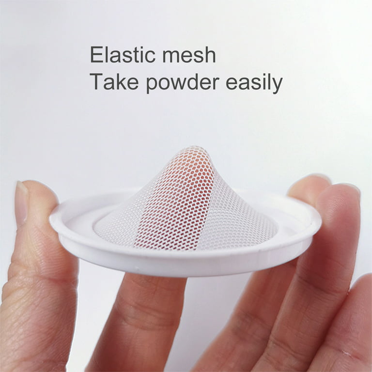 Travel Portable Loose Powder Container with Sponge Mirror and