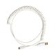 thumbnail image 1 of Cable USB-C tipo C en espiral de alta calidad para teclado mecánico, 6,6 pies, diámetro de cable de aproximadamente 4,5 mm. blanco, 1 of 7