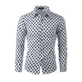 thumbnail image 1 of INSPIRE CHIC Chemise pour Homme Motif à Pois Col en Pointe Manches Longues Chemise Boutonnée 38 Blanc, 1 of 7