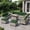 Dark Green, variant on 6-Piece Outdoor Patio Furniture Set, PE Wicker Rattan Sectional Sofa Conversation Set with Tempered Glass Table & Thick Cushions - All-Weather Garden, Backyard Furniture,Off-White