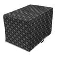 thumbnail image 1 of Ethnic Dog Crate Cover, Antique Modern Geometric Motif with Royal Victorian Irish Damask Effects, Easy to Use Pet Kennel Cover for Dogs, 35" x 23" x 27", Charcoal Grey Black, by Ambesonne, 1 of 6