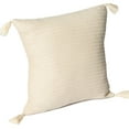 thumbnail image 4 of Ox Bay Brinley Beige Striped Ultra-Soft Turkish Cotton Adult Decorative Throw Pillow, 4 of 9