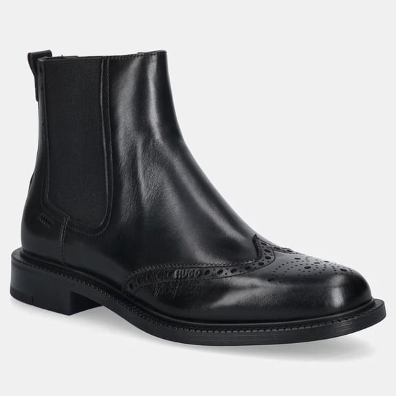 Hugo Men's Lysander Chelsea Leather Boots, Black