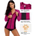 thumbnail image 6 of Charmo Womens Rash Guard Shirt Long Sleeve Raglan Sun Protection Swim Shirt Bathing Suit UPF 50+, 6 of 6