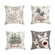 thumbnail image 2 of Juego de 4 fundas de almohada navideñas de 45 x 45 cm, color rojo, decorativas para sofá, hogar y decoración invernal., 2 of 5