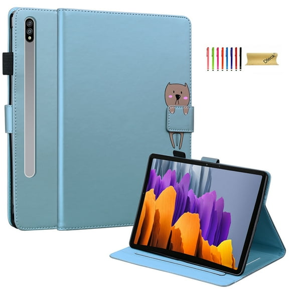 Dteck Case for Samsung Galaxy Tab S9/S8/S7 11 Inch Tablet (Model SM-X710/X716/X718/T870/T875/X700/X706), Slim Folio Stand Protective Cover with Card Holder,Blue