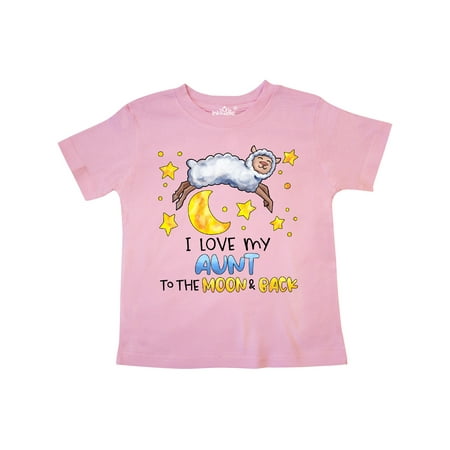 

Inktastic I Love my Aunt to the Moon and Back Cute Sheep Gift Toddler Boy or Toddler Girl T-Shirt
