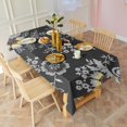 thumbnail image 6 of Dark Pioneer Flower Pattern Rectangle Tablecloth 60"x120",Waterproof Polyester Rectangle Table Cloth, Wipeable Spillproof Polyester Tablecloth for Dining, Camping, Indoor and Outdoor, 6 of 6