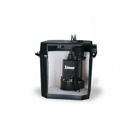 Small Laundry Sink - Simer 2925B-02 Self Contained Above Floor Under Sink Laundry Sink Sump Pump