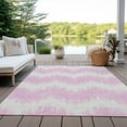 thumbnail image 6 of Addison Rugs Chantille Indoor/Outdoor Transitional Chevron Pink Washable Rectangle Rug, 9' x 12', 6 of 6