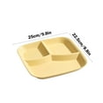thumbnail image 3 of Xecvkr 10 Inch Portion Control Divided Plates 3 Compartment Meal Tray for Eating Diet Kids Adults Picnic Reusable Plastic Beige Pink Orange Green Blue Yellow, 3 of 6