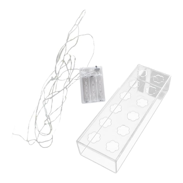 Florero rectangular Florero de acrílico Florero de arte Florero Contenedor de flores Arreglo floral para mesa Centro de mesa Fiesta Hogar Estante 30x10x6.5cm 12 agujeros