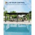 thumbnail image 4 of CazToi 12x20 FT All-Aluminum Louvered Pergola Hardtop Gazebo Adjustable Roof with Drainage, 4 of 7