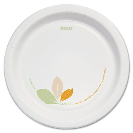 SOLO Cup Company Bare Compostable Dinnerware, 8.5" Plate, 250 ct