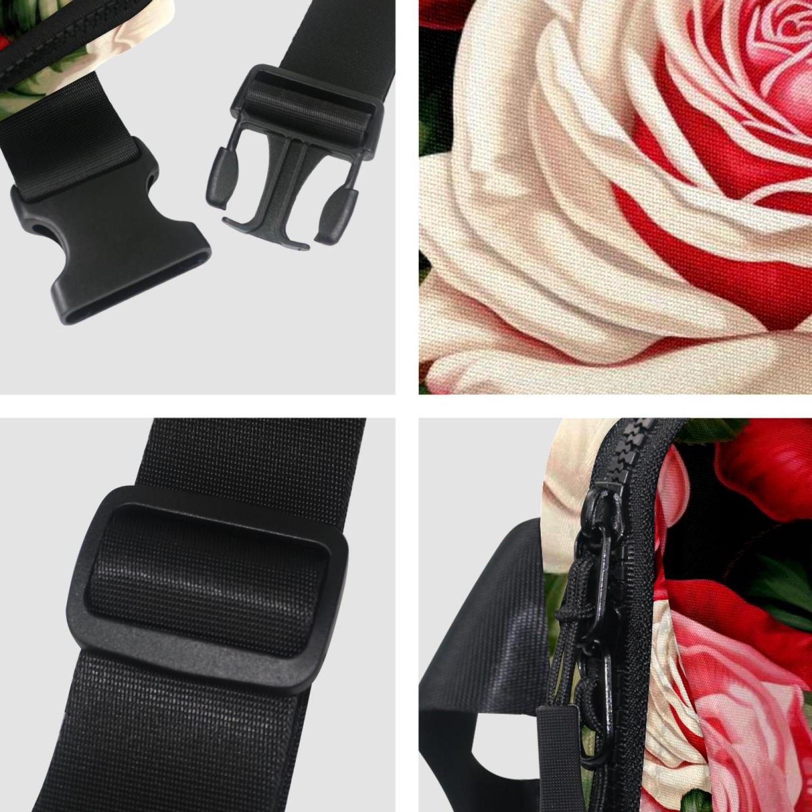 Rose Lightweight, Adjustable Cross Body Bag Fanny Pack with Extension Strap Money Belt - Unisex