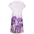 thumbnail image 5 of CENGNIAN Women Summer Casual Wrap Belt Hem Swing Sun Dress Summer Casual For V-neck Beach Floral Print Short Sleeve Loose Dresses, 5 of 5