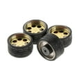 thumbnail image 4 of HILABEE 4 Pcs/Ensemble 1/64 Voiture Miniature Moulée sous Pression Alliage Caoutchouc Roue & Pneus Ensemble Accessoires Remplacement Pièces de Rechange pour Hotwheels E8, 4 of 7