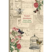 Tarot Journal - Daily One Card Draw: Vintage Ephemera - Beautifully Illustrated 190 Pages 6x9 Inch Notebook to Record Your Tarot Card Readings and The