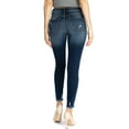 thumbnail image 2 of Kancan Womens Gemma High Rise Ankle Skinny Denim Jeans (Dark Wash, 9/28), 2 of 2