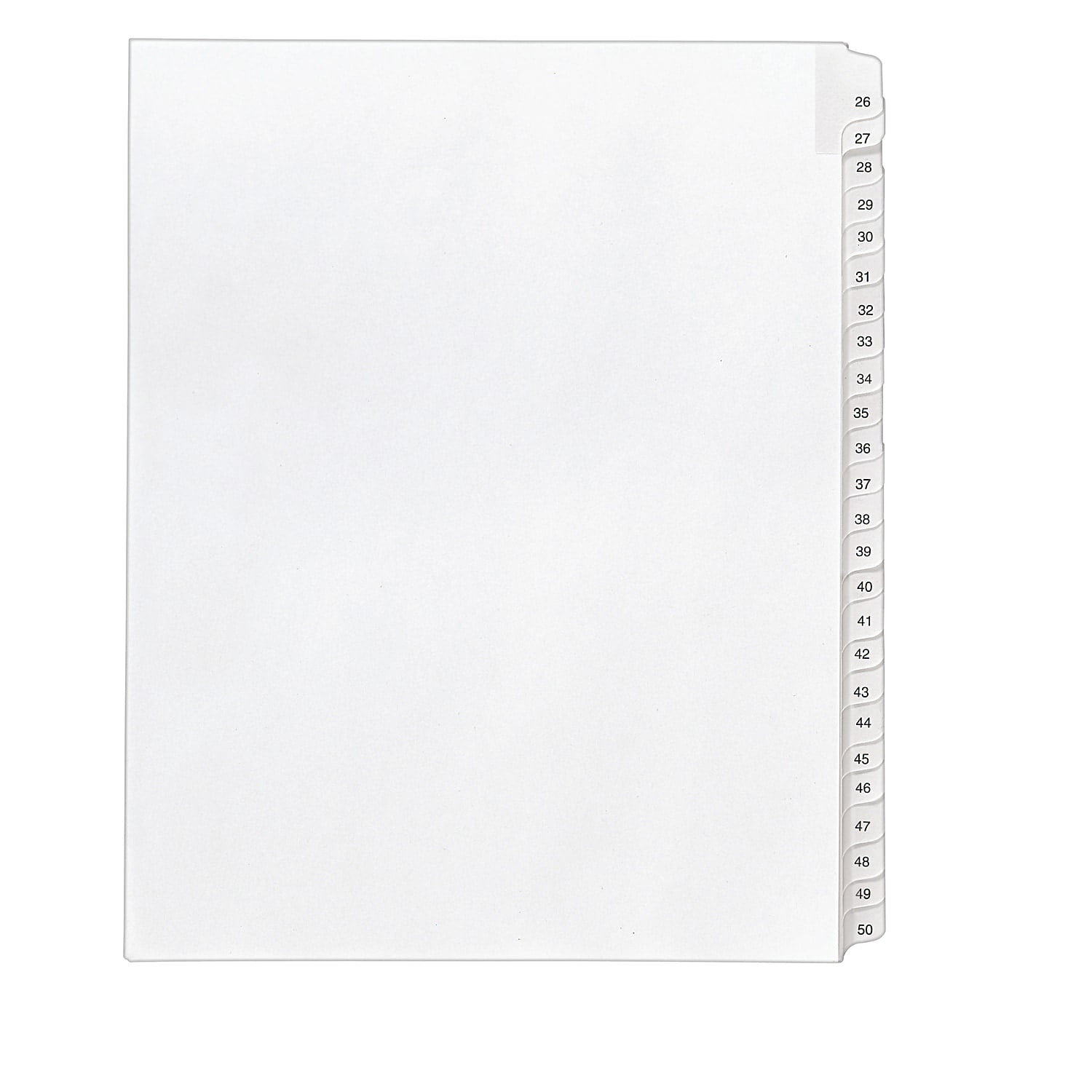 Avery Allstate Collated Numeric Paper Dividers 25-Tab White (01702) 853936