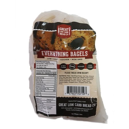 Great Low Carb Bread Company - 1 Net Carb, 16 oz, Everything Bagel, 2