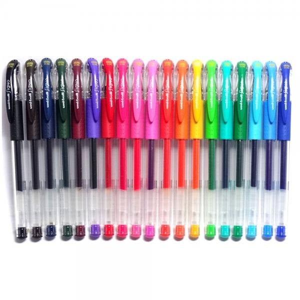 Pastel Colors Uni-Ball Signo Angelic Color Capped Gel Ink Pen 8 Color Ink Sticky Notes Value Set 0.7mm