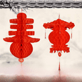 thumbnail image 3 of Lantern Hanging Wedding Celebration Small Lantern Opening Decoration New Year Small Red Lantern Festival Paper Lantern - style：Upgrade encrypted version 30；, 3 of 4