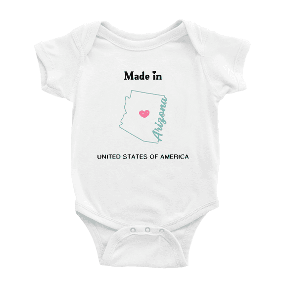 Made In Arizona United States of America Baby Clothing Bodysuit 6-12 Months