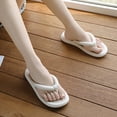 thumbnail image 6 of Wide Flip Flops for Women Rubber Shower Thong Basic Walking Sandals Summer Indoor Shoes (White 7), 6 of 6