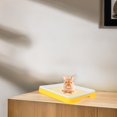 thumbnail image 4 of TEHAUX Yellow Plastic Bunny Litter Pan Rabbit Litter Box for Small Animals Owners 1Set, 4 of 7
