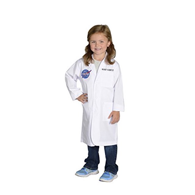 Aeromax Jr. Nasa Rocket Scientist Lab Coat, White, Size 6/8