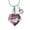 Purple, variant on Crystal Urn Necklace for Human Ashes Heart With Birthstone Memorial Cremation Jewelry Ash Necklace Mini Keepsake Urn Memorial Ash Jewelry for Women