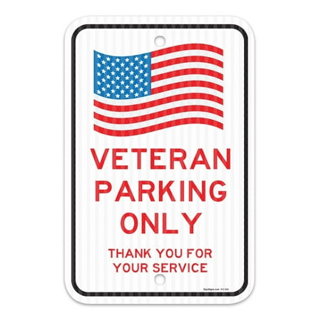 Veterans Parking Only - Thank you for your service Sign, Federal 12