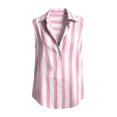 thumbnail image 7 of Noric Women's Striped Print Tank Tops Sleeveless V-Neck Collar Casual Summer Trendy Office Blouse, 7 of 7