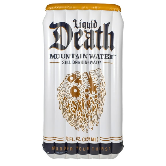 Liquid Death Pool Float – Extra Large Inflatable Raft for Pool, Beach & Lake, Durable PVC, 6 feet