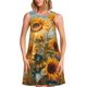 thumbnail image 1 of Disketp Sunflower Field Art para Vestido sin Mangas para Mujeres, Vestidos de Verano para Mujeres, Casual y Holgado para la Playa, 1 of 7