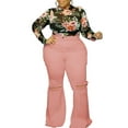 thumbnail image 2 of Gvmfive Women Classic Ripped Hole Denim Flared Pants Bell Bottom Jeans Plus Size, 2 of 7
