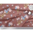 thumbnail image 3 of Soimoi Rayon Fabric Leaves & Periwinkle Floral Fabric Prints By Yard 42 Inch Wide, 3 of 3