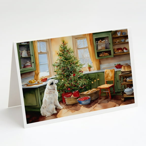 Great Pyrenees Christmas Cookies Greeting Cards Pack of 8 7 in x 5 in