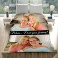 thumbnail image 4 of Custom Blanket Christmas Blanket Gifts for Women/Men/Mom/Dad/Girls/Kids Multiple Colors Sizes Soft Flannel Personalized Customized Blankets with Photos Text Thanksgiving Birthday Presents, 4 of 6